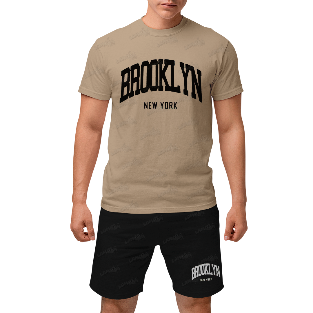 Kit Camiseta e Bermuda Tactel Brooklyn New York