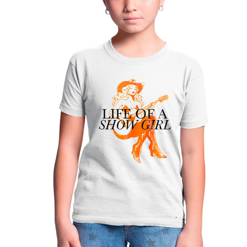 Camiseta Infantil Algodão Taylor Swift Life of a Showgirl