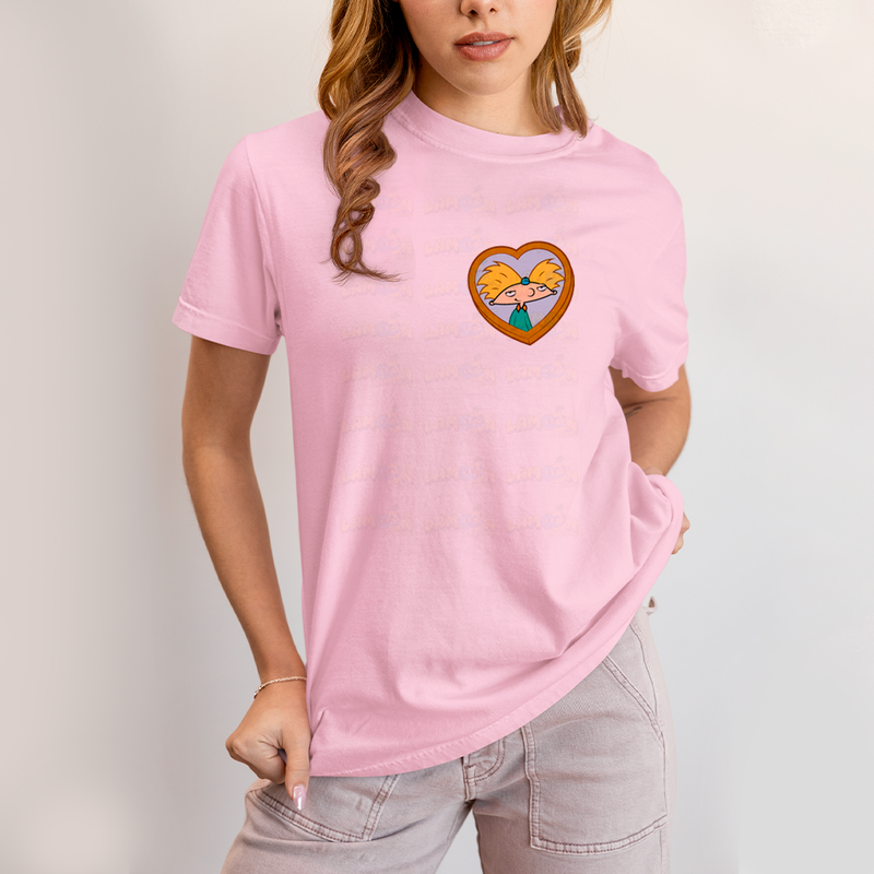 Camiseta Estampada Unissex Arnold e Helga BFF ou casal FC