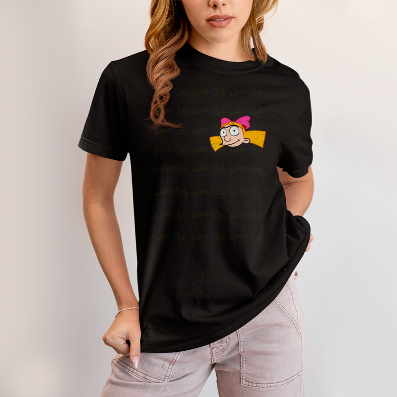 Camiseta Estampada Unissex Arnold e Helga BFF ou casal FC