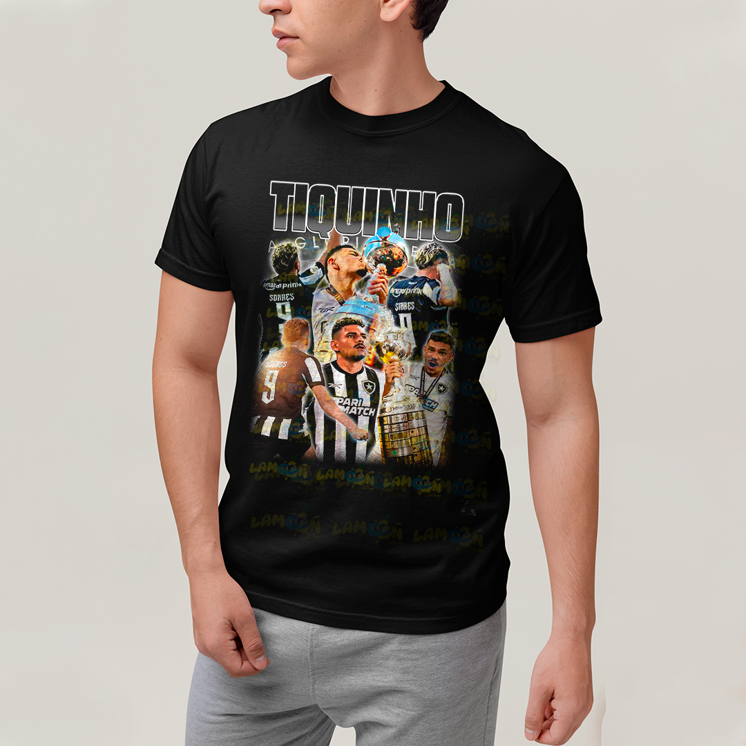 Camiseta Algodão Unissex T shirt Graphic Tee Tiquinho Botafogo