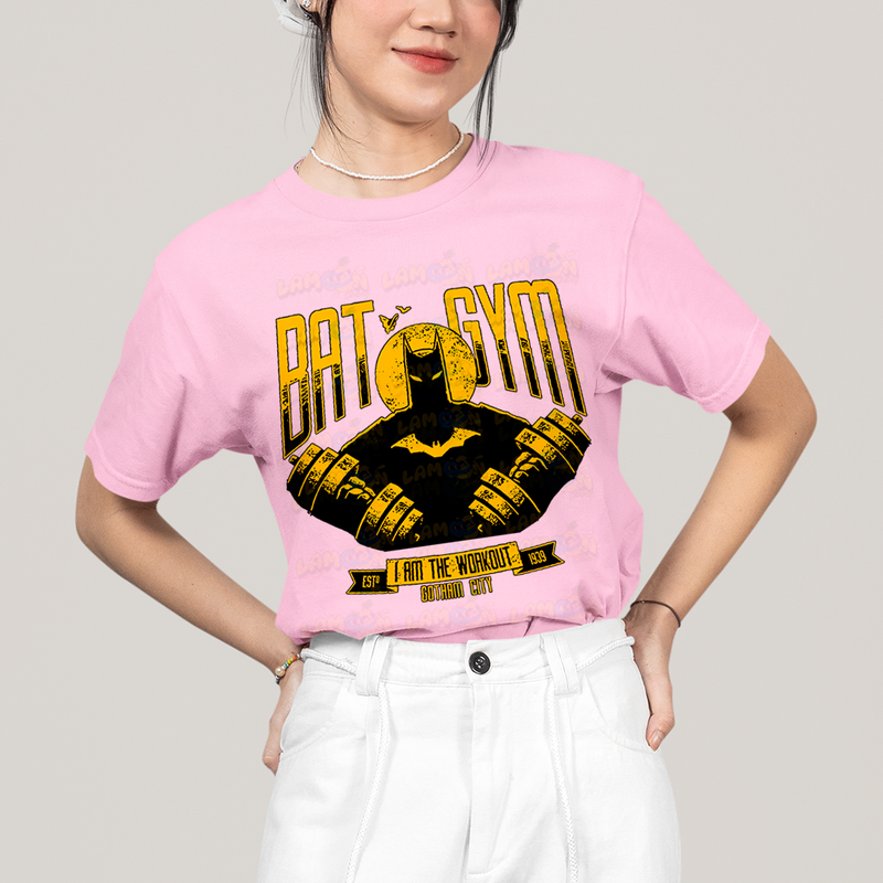 Camiseta Algodão Unissex T shirt - Batman Bat Gym i am the workout