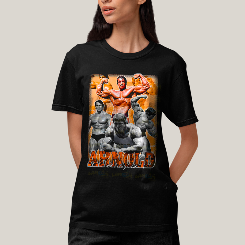 Camiseta Algodão Unissex T shirt - Arnold Schwarzenegger The Legend A Lenda