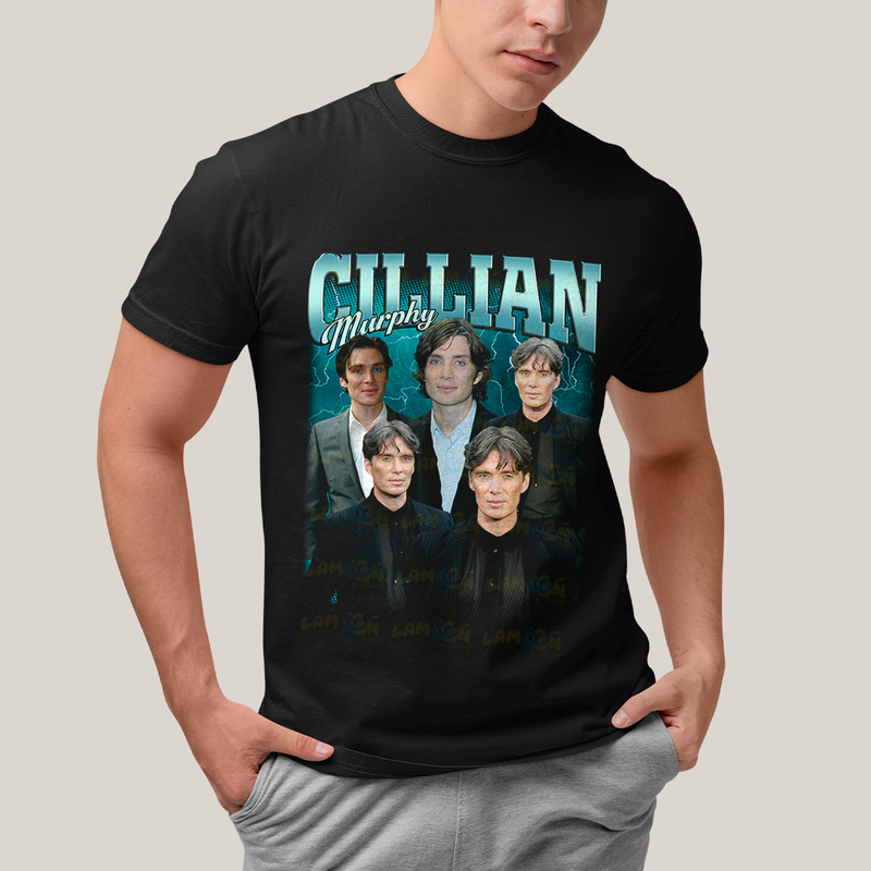 Camiseta Algodão Unissex T shirt - Cillian Murphy azul