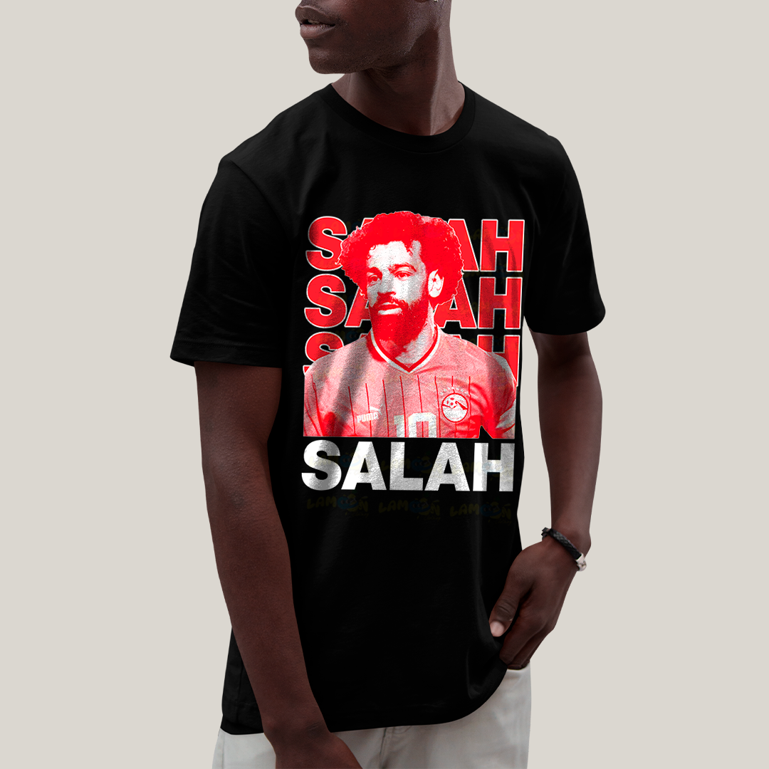 Camiseta Algodão Unissex T shirt - SALAH Mohamed  jogador de futebol