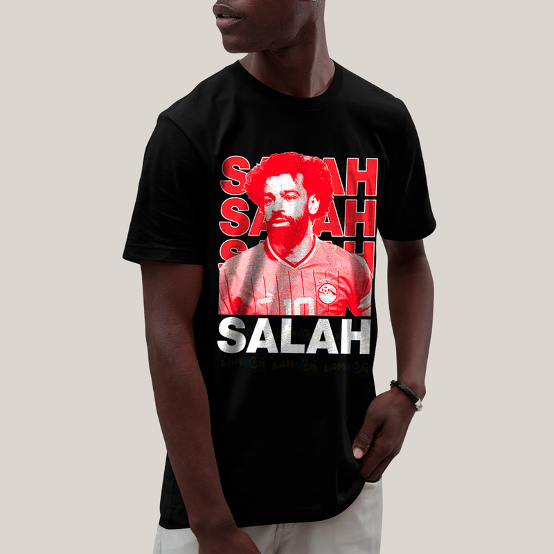Camiseta Algodão Unissex T shirt - SALAH Mohamed jogador de futebol