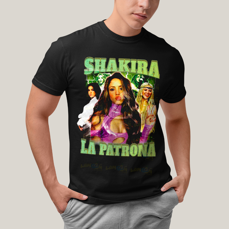 Camiseta Algodão Unissex Tshirt Graphic Tee Shakira La Patrona