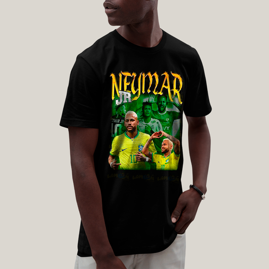 Camiseta Algodão Unissex T shirt GraphicTee Neymar Jr jogador de futebol