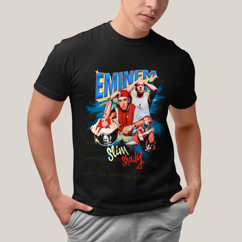 Camiseta Algodão Unissex T shirt - 3839 - Eminem Slim Shady Rap God