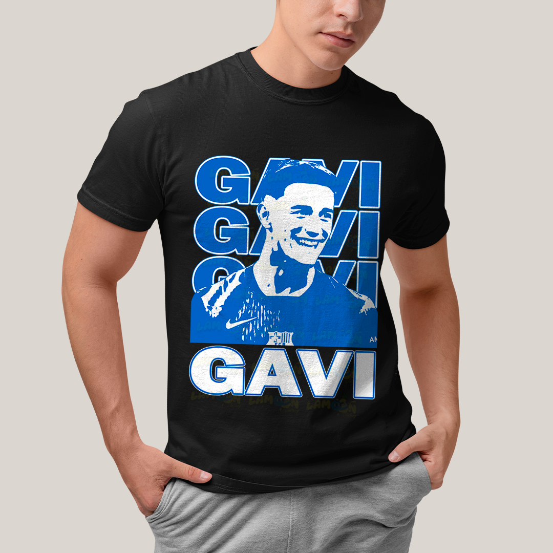Camiseta Algodão Unissex T shirt - Gavi Barcelona