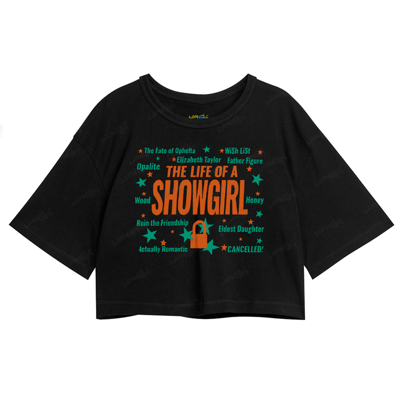 Cropped Oversized Algodão Taylor Swift The Life of a Showgirl