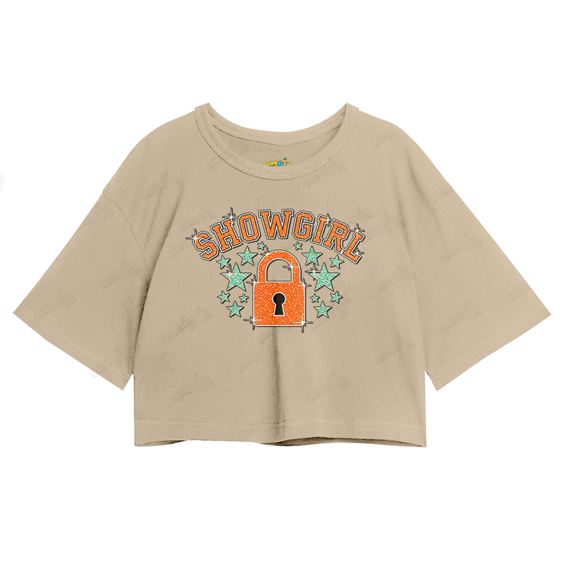 Cropped Oversized Algodão Taylor Swift Showgirl Cadeado