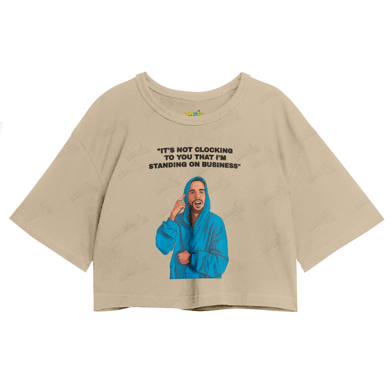 Cropped Oversized Algodão Justin Bieber Blusa Azul