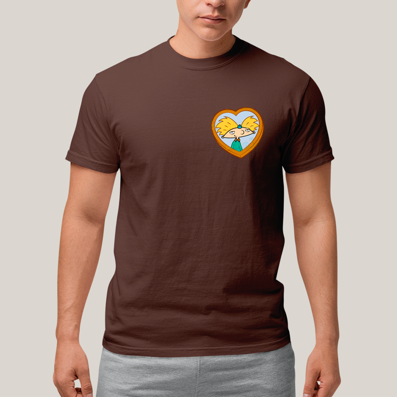 Camiseta Estampada Unissex Arnold e Helga BFF ou casal FC