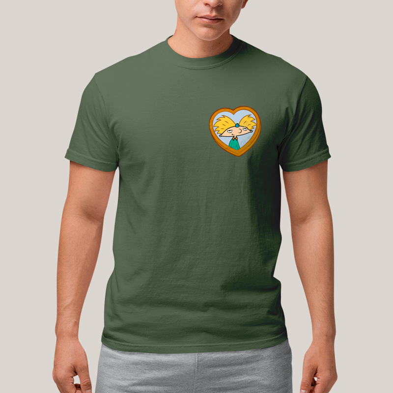Camiseta Estampada Unissex Arnold e Helga BFF ou casal FC