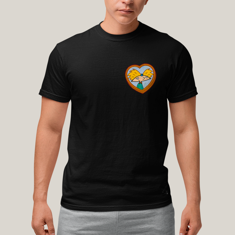 Camiseta Estampada Unissex Arnold e Helga BFF ou casal FC
