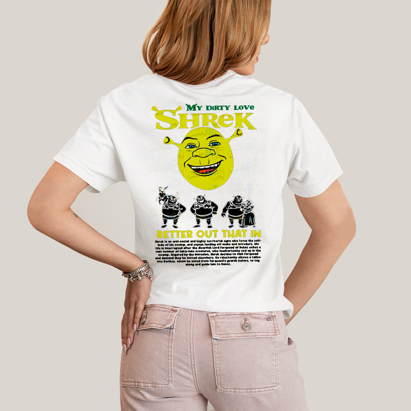 Camiseta Estampada Unissex Shrek e Fiona BFF ou casal FC
