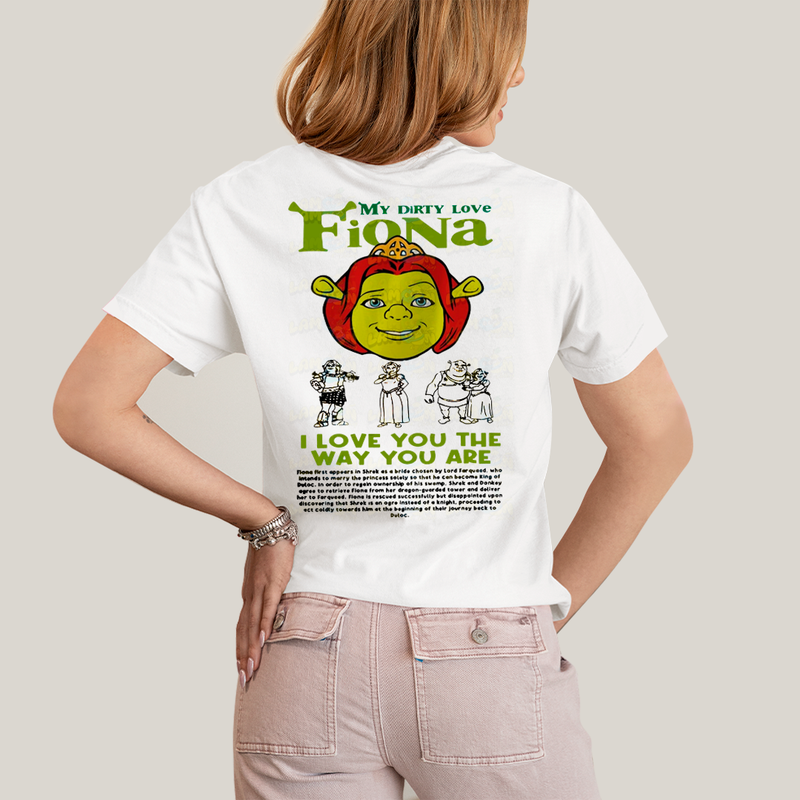 Camiseta Estampada Unissex Shrek e Fiona BFF ou casal FC