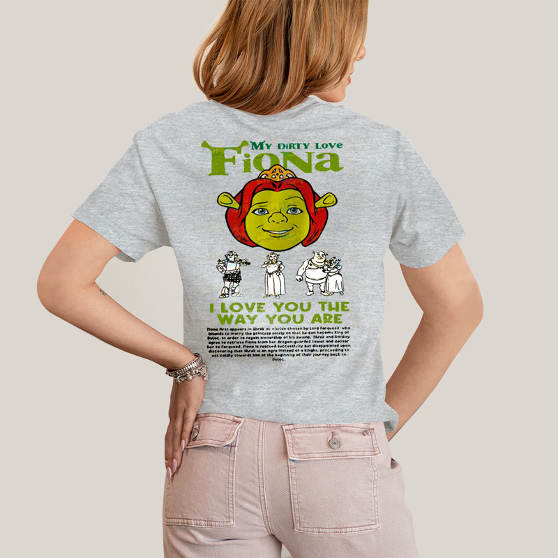 Camiseta Estampada Unissex Shrek e Fiona BFF ou casal FC