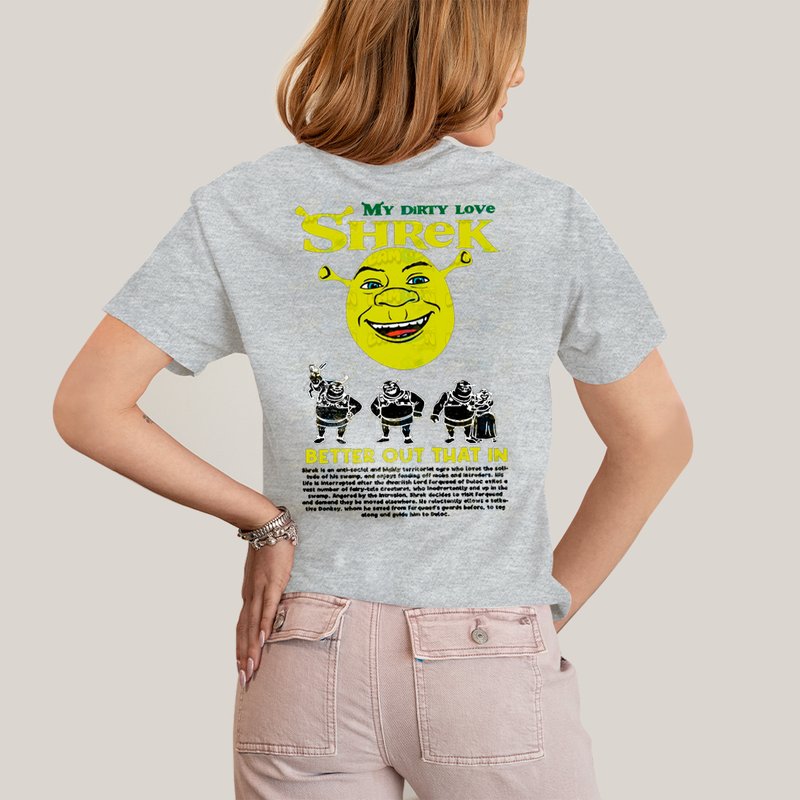 Camiseta Estampada Unissex Shrek e Fiona BFF ou casal FC
