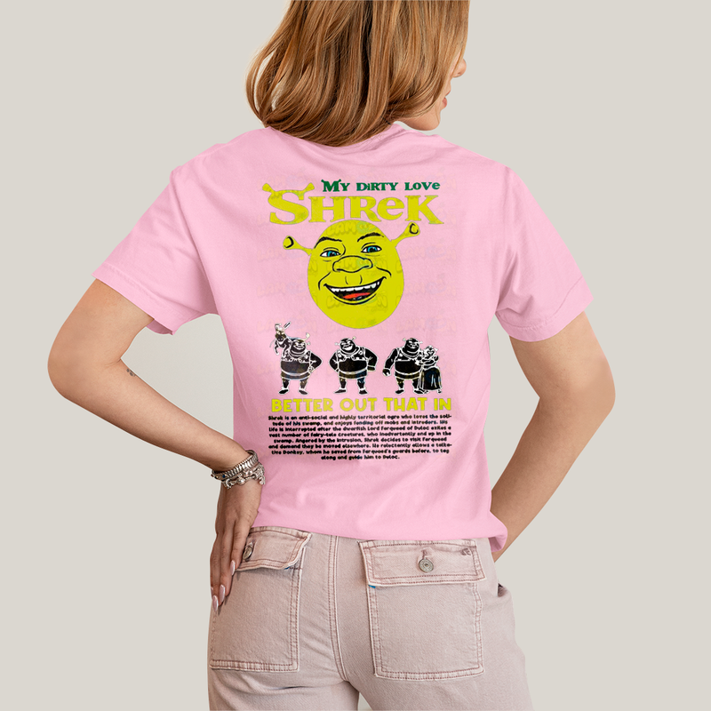 Camiseta Estampada Unissex Shrek e Fiona BFF ou casal FC
