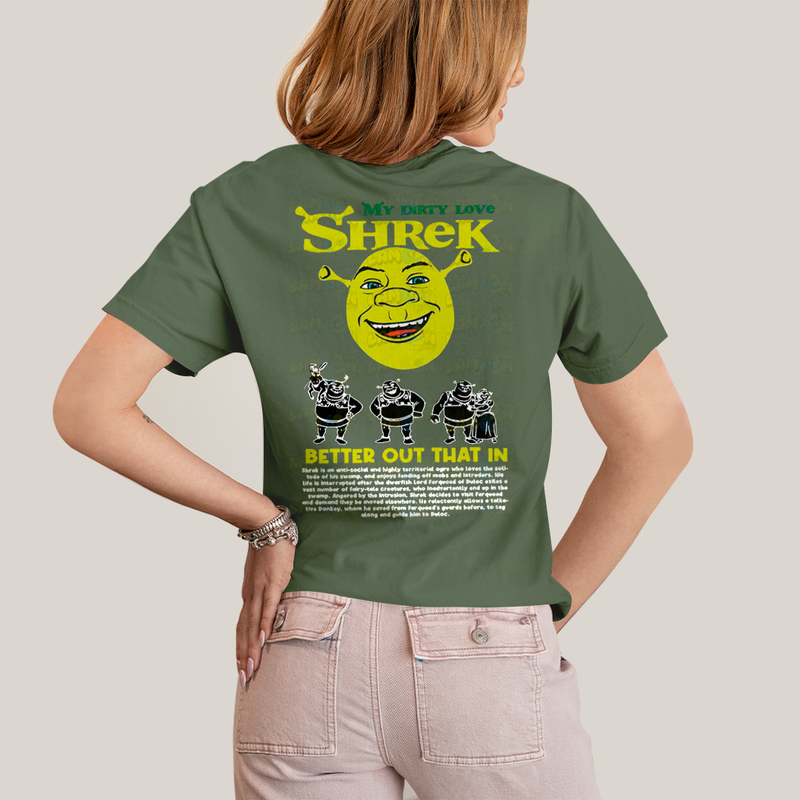 Camiseta Estampada Unissex Shrek e Fiona BFF ou casal FC