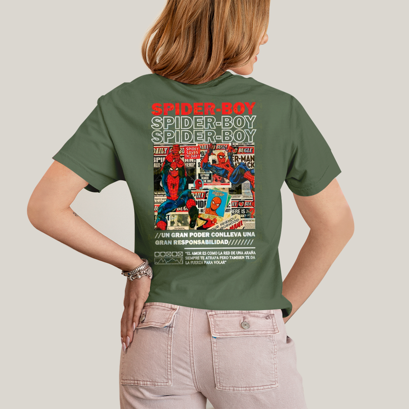 Camiseta Estampada Unissex Spider Boy e Spider Girl BFF ou casal FC