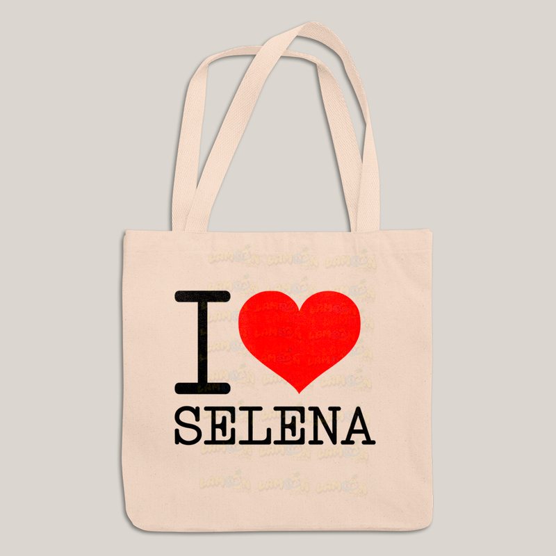 Sacola Ecobag Bolsa 38X40 Algodão-I Love Selena coração