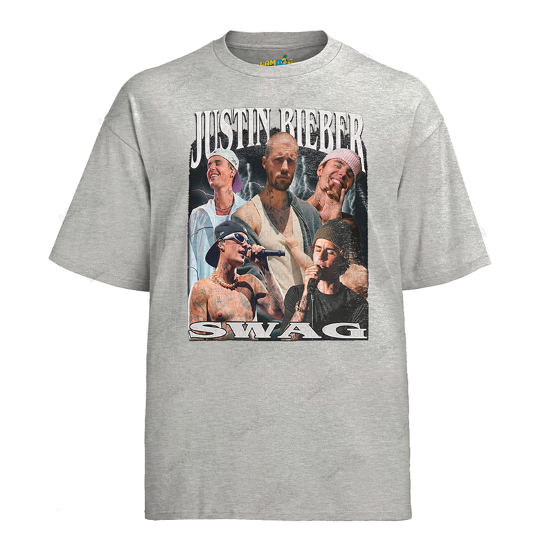 Camiseta Algodão Justin Bieber Swag
