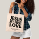 Sacola Ecobag Bolsa 38X40 Algodão Cru Jesus My First Love