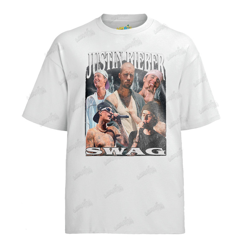 Camiseta Algodão Justin Bieber Swag