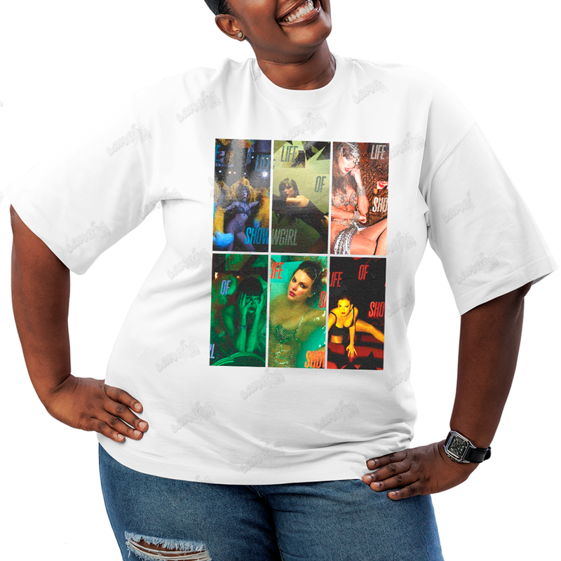 Camiseta Plus Size Algodão Taylor Swift Life of Showgirl