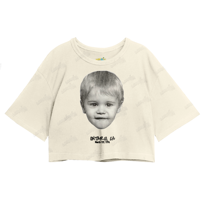 Cropped Oversized Algodão Justin Bieber Ontario