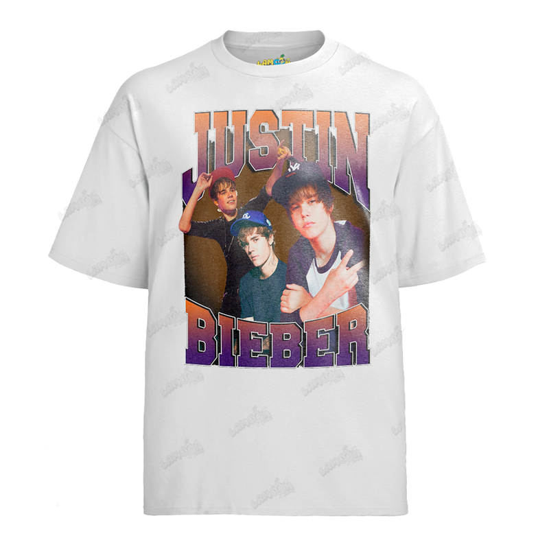 Camiseta Algodão Justin Bieber Teen Boné