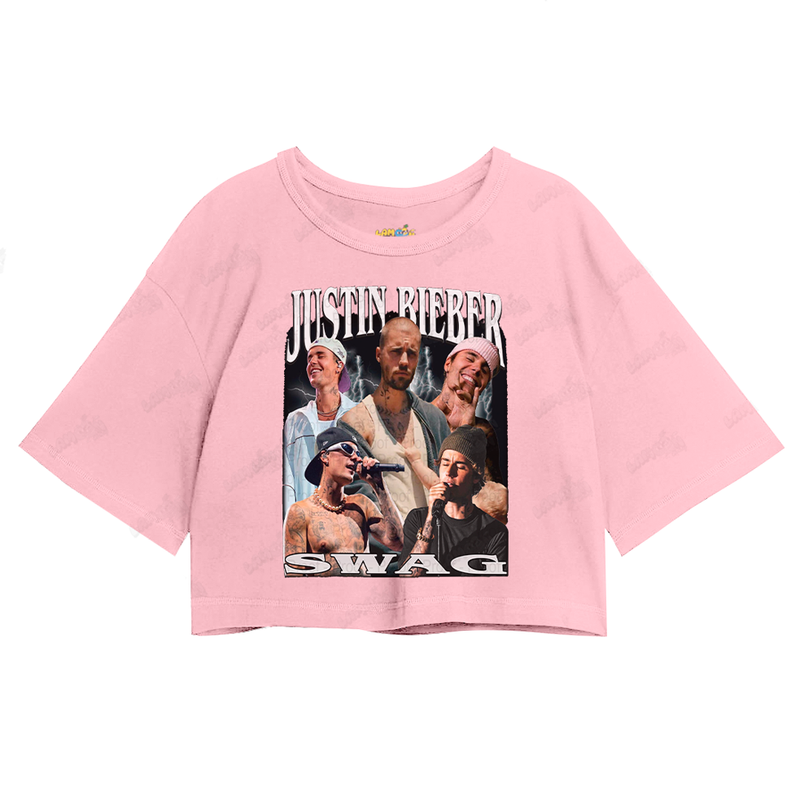 Cropped Oversized Algodão Justin Bieber Swag