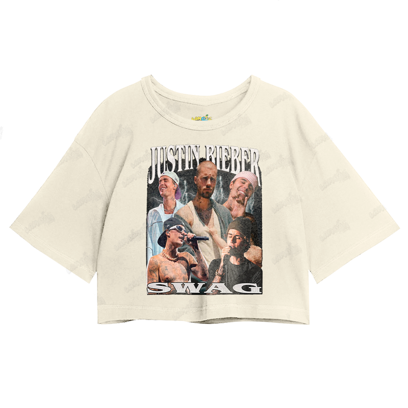 Cropped Oversized Algodão Justin Bieber Swag