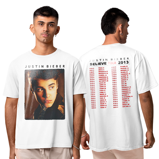 Camiseta Algodão Justin Bieber Believe Tour 2013 FC