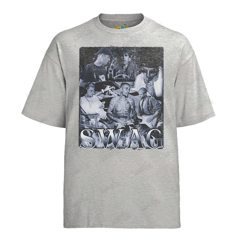 Camiseta Algodão Justin Bieber Swag Black White