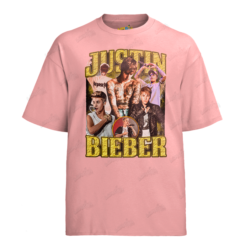 Camiseta Algodão Justin Bieber Yellow