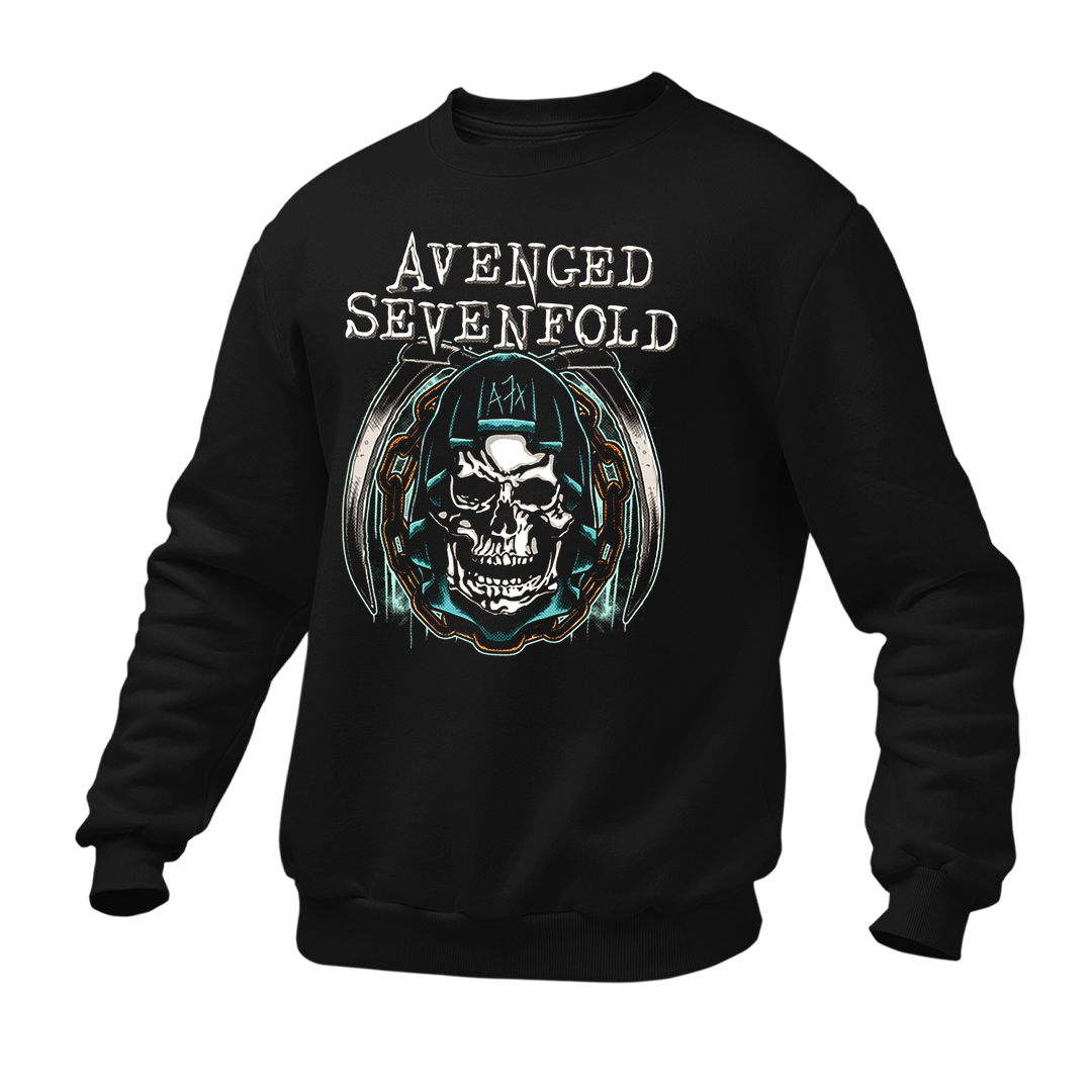 Moletom Gola Redonda Avenged Seven Fold Caveira A7X