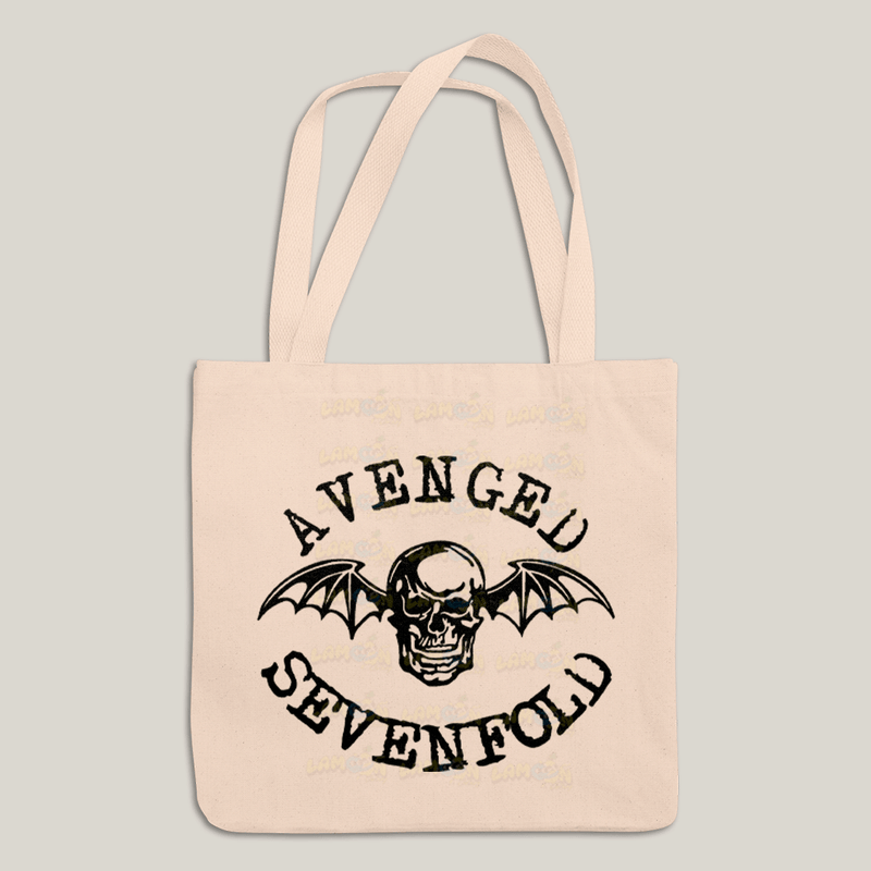 Sacola Ecobag Bolsa 38X40 Algodão- Avenged Sevenfold Esqueleto Morcego