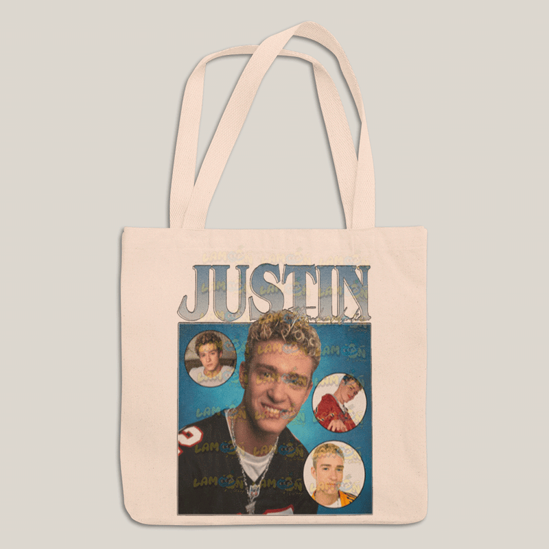 Sacola Ecobag Bolsa 38X40 Algodão- Justin Timberlake Anos 2000