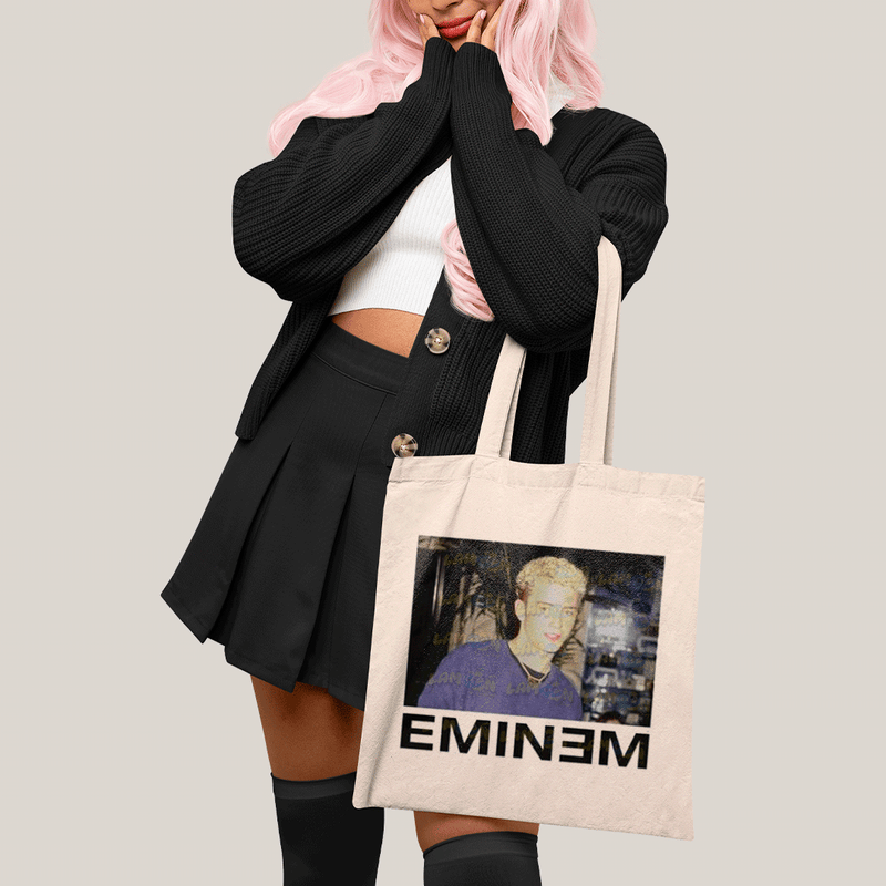 Sacola Ecobag Bolsa 38X40 Algodão- Justin Timberlake Eminem Meme-