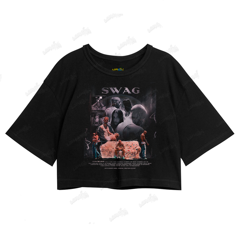 Cropped Oversized Algodão Justin Bieber Swag Capa