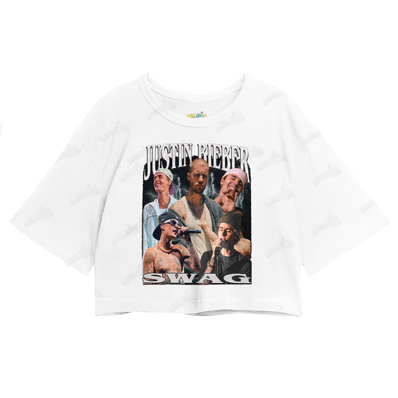 Cropped Oversized Algodão Justin Bieber Swag