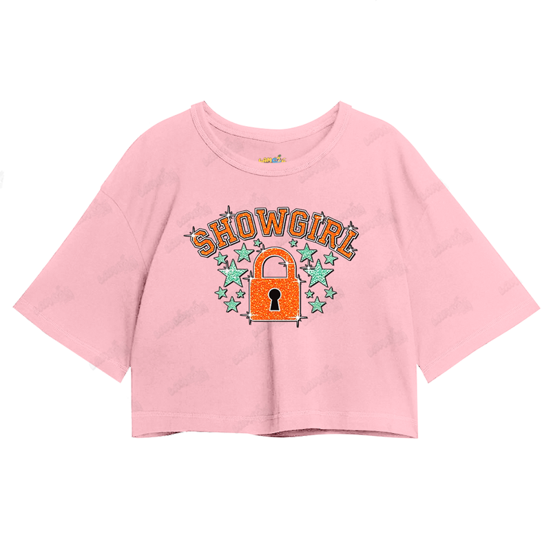 Cropped Oversized Algodão Taylor Swift Showgirl Cadeado