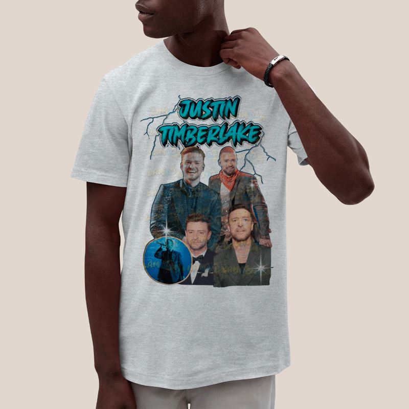 Camiseta Algodão Unissex T shirt- Justin Timberlake Cantor e Ator-