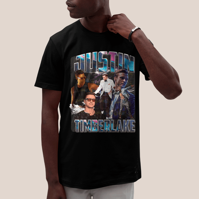 Camiseta Algodão Unissex T shirt- Justin Timberlake Ator e Cantor