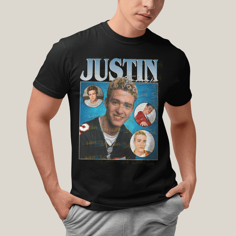 Camiseta Algodão Unissex T shirt- Camiseta Graphic Tee Tshirt Justin Timberlake Anos 2000