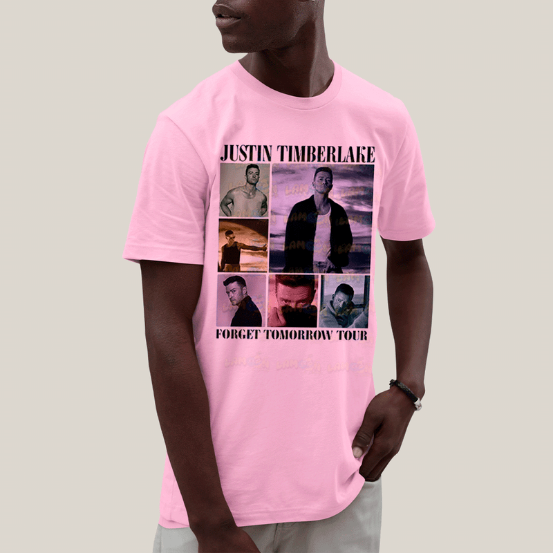 Camiseta Algodão Unissex T shirt- Justin Timberlake Forget Tomorrow Tour-